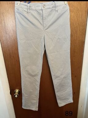 Gloria Vanderbilt Light Gray Straight Leg Chinos